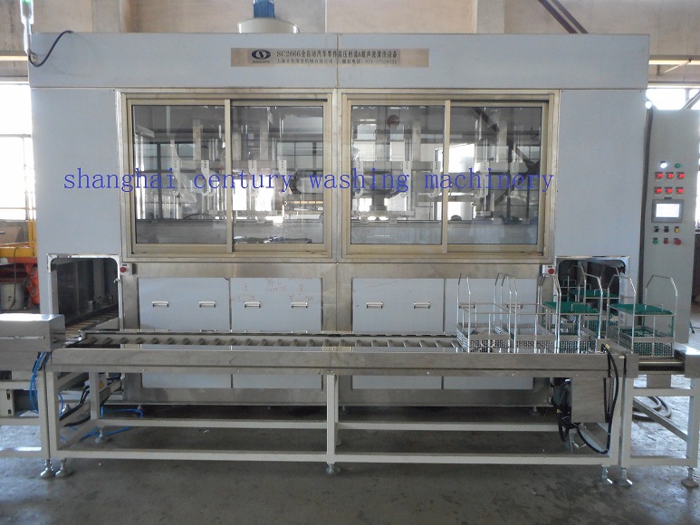 Automatic high pressure spray and ultrasonic cleaning equipment